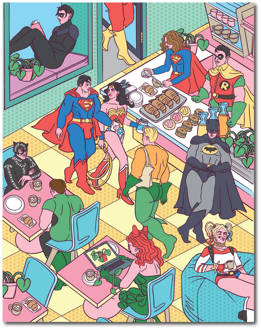 DC COFFEE SHOP SCENE POSTER