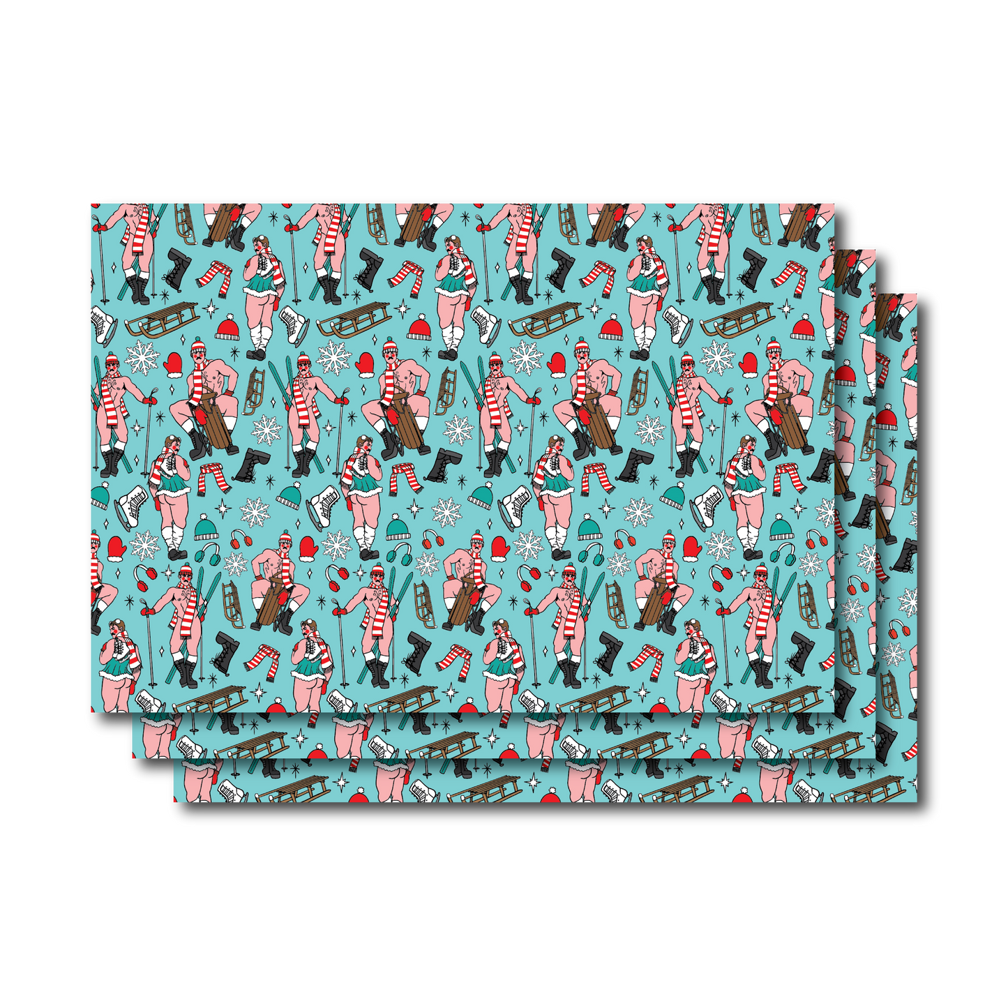 WINTER SPORTS HOLIDAY GIFT WRAP