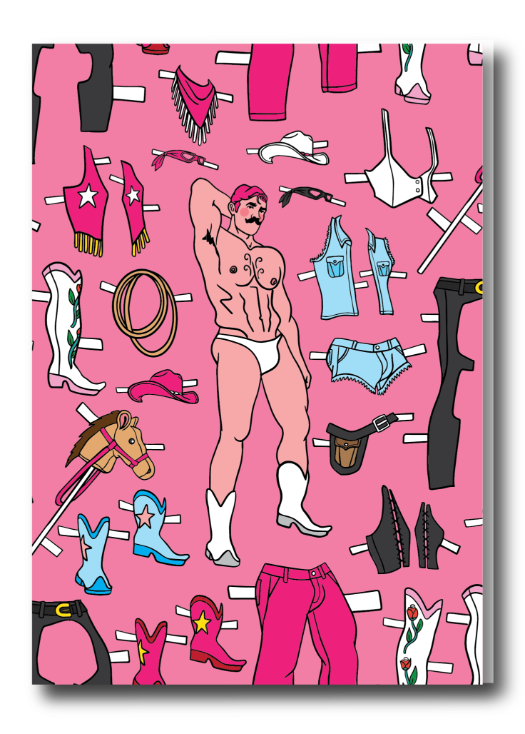 COWBOY PAPER DOLL CARD