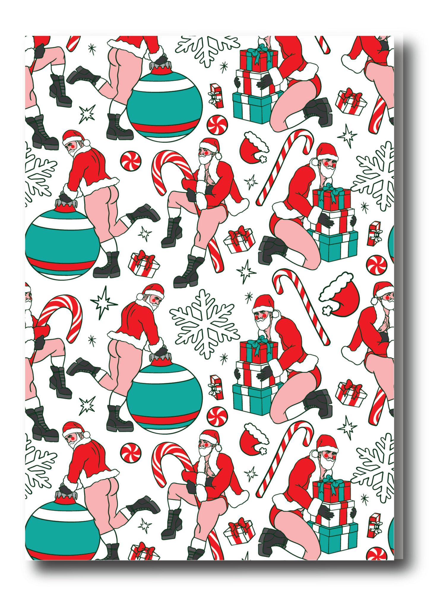 SANTA ALLOVER HOLIDAY GREETING CARD