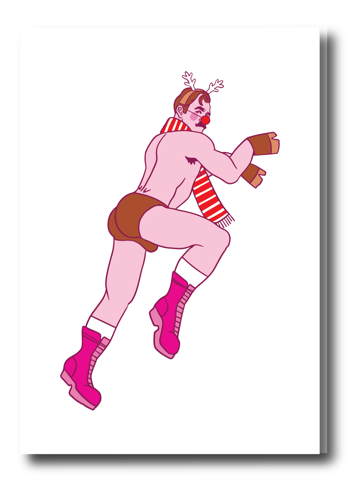 REINDEER HOLIDAY GREETING CARD