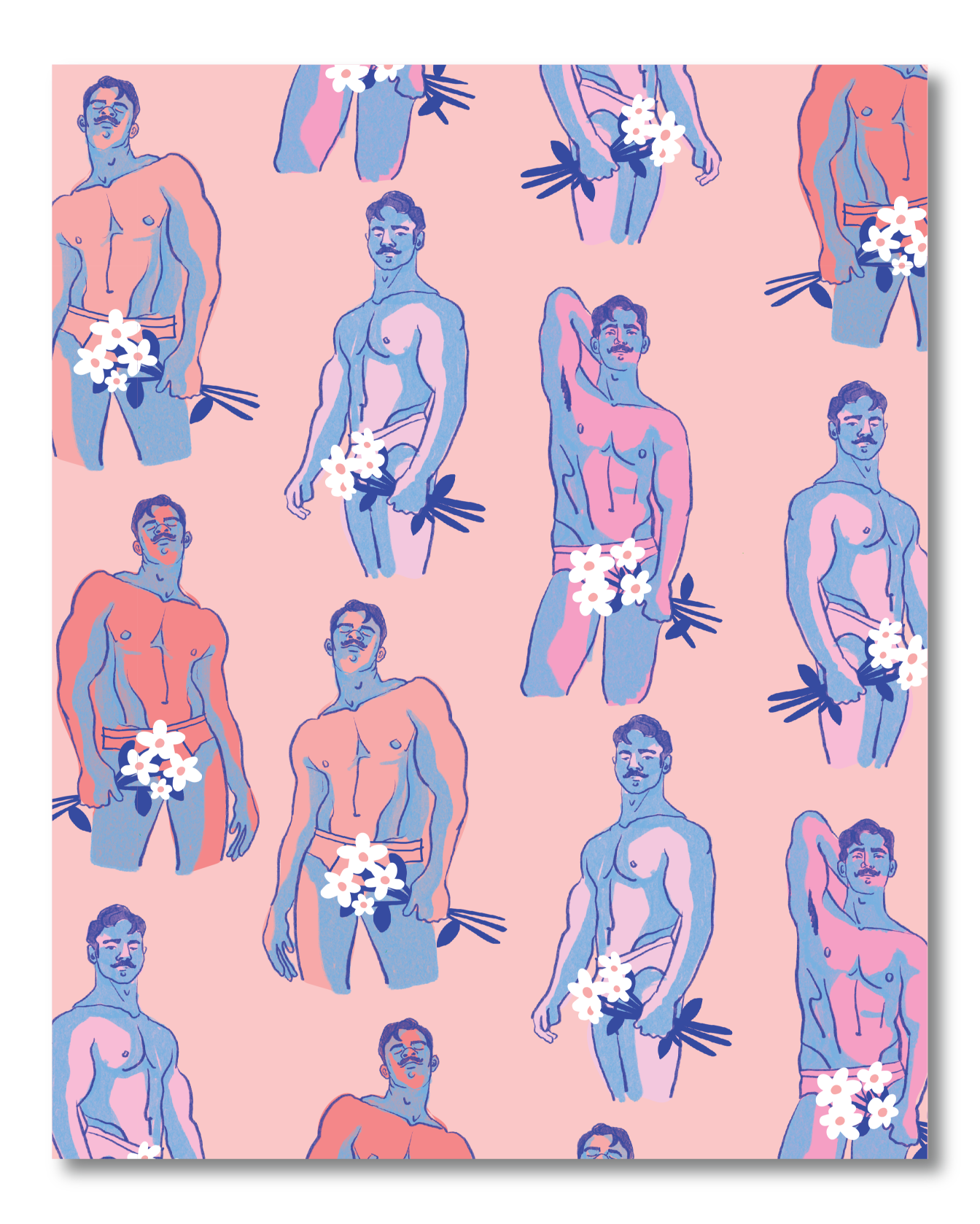 PINK BOUQUET TOSS PRINT