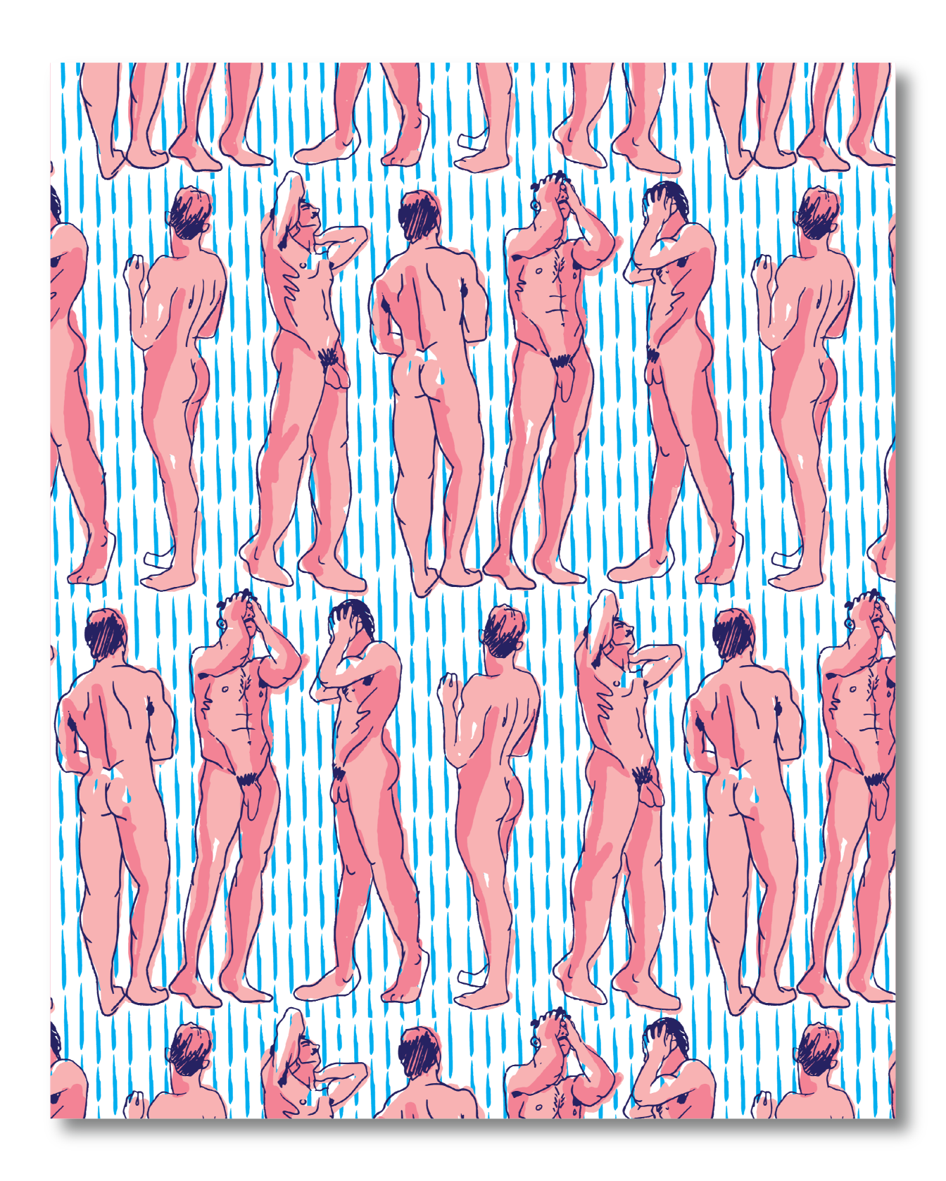 GROUP SHOWER PRINT