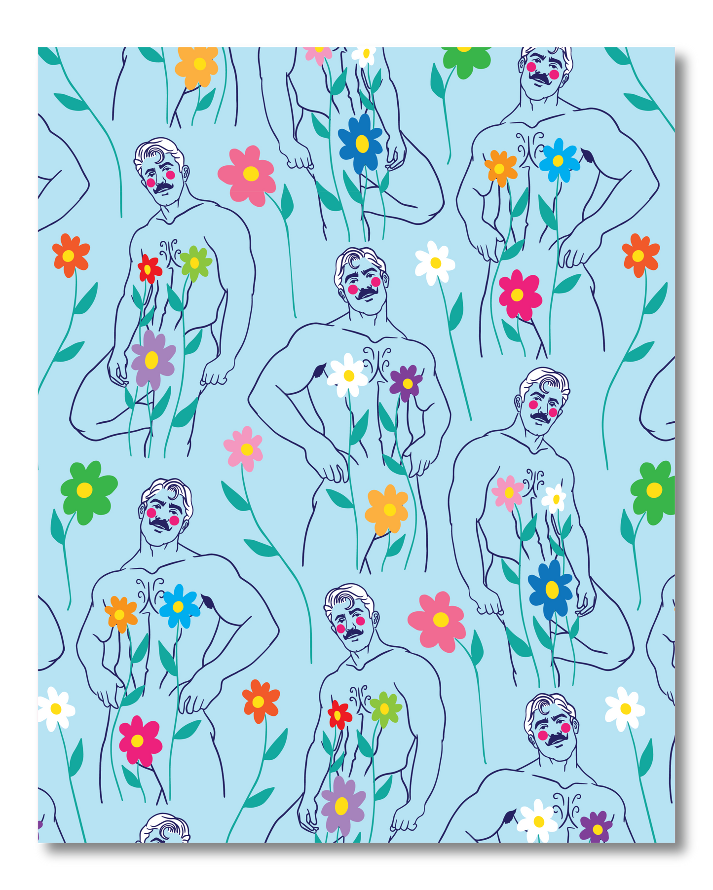 BABY BLUE FLOWER COVER UP PRINT