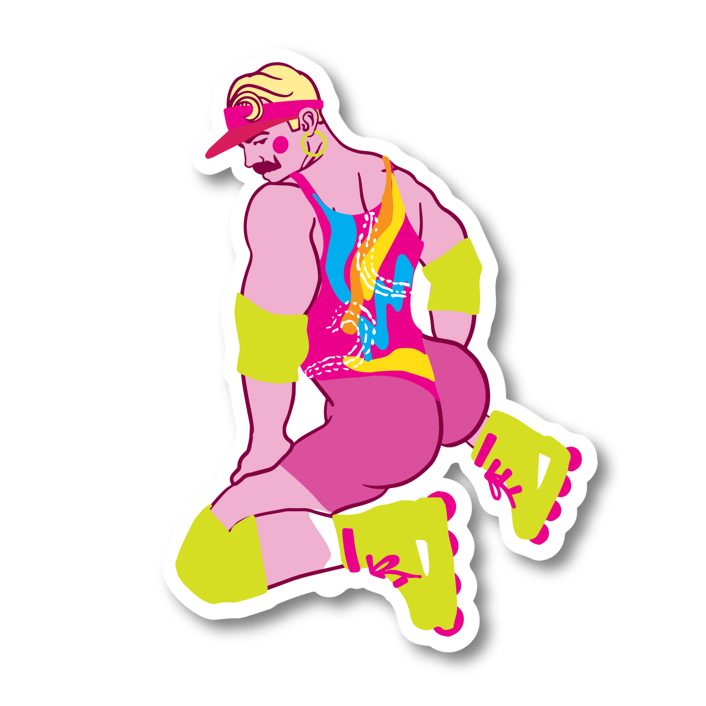 BARBIE ROLLER SKATE KEN STICKER