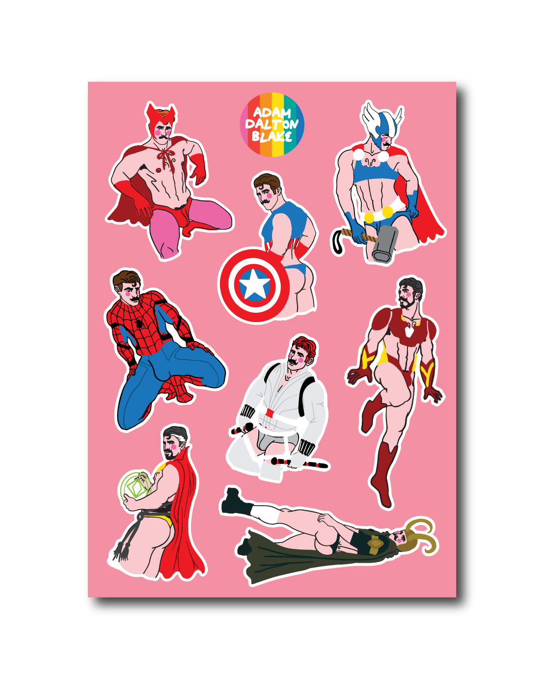 MARVEL PIN UP STICKER SHEET