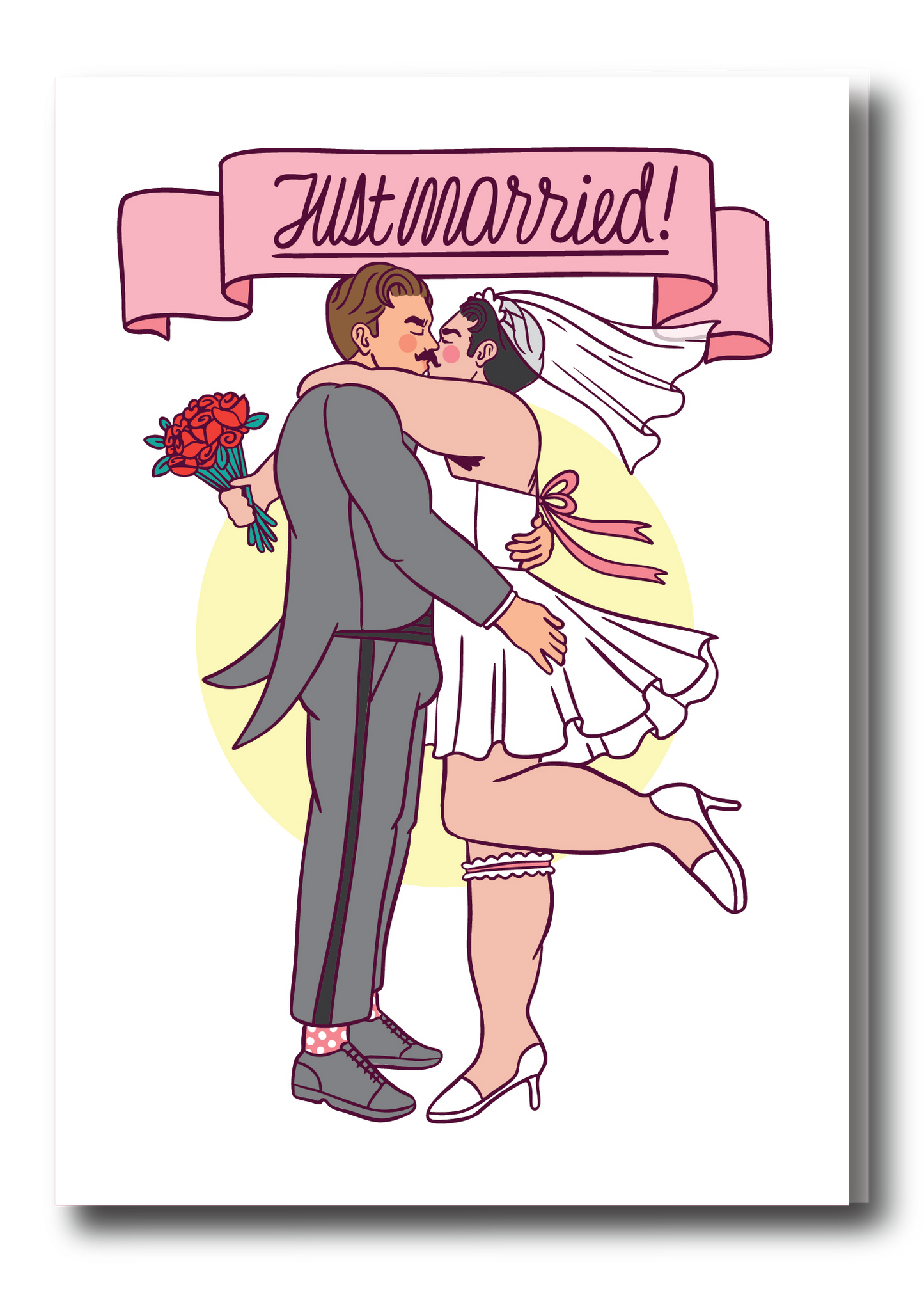 WEDDING KISS GREETING CARD