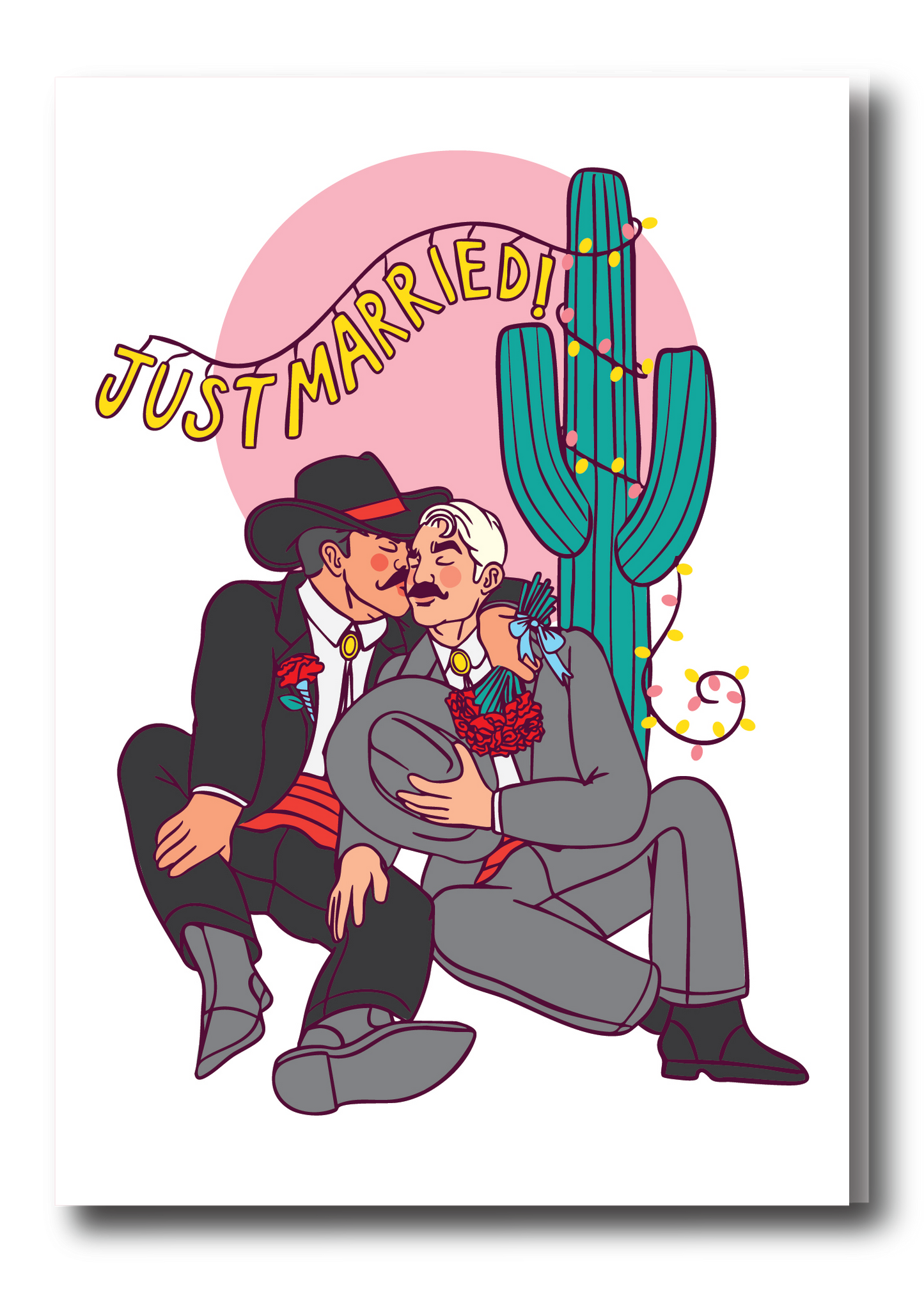 WEDDING COWBOYS GREETING CARD