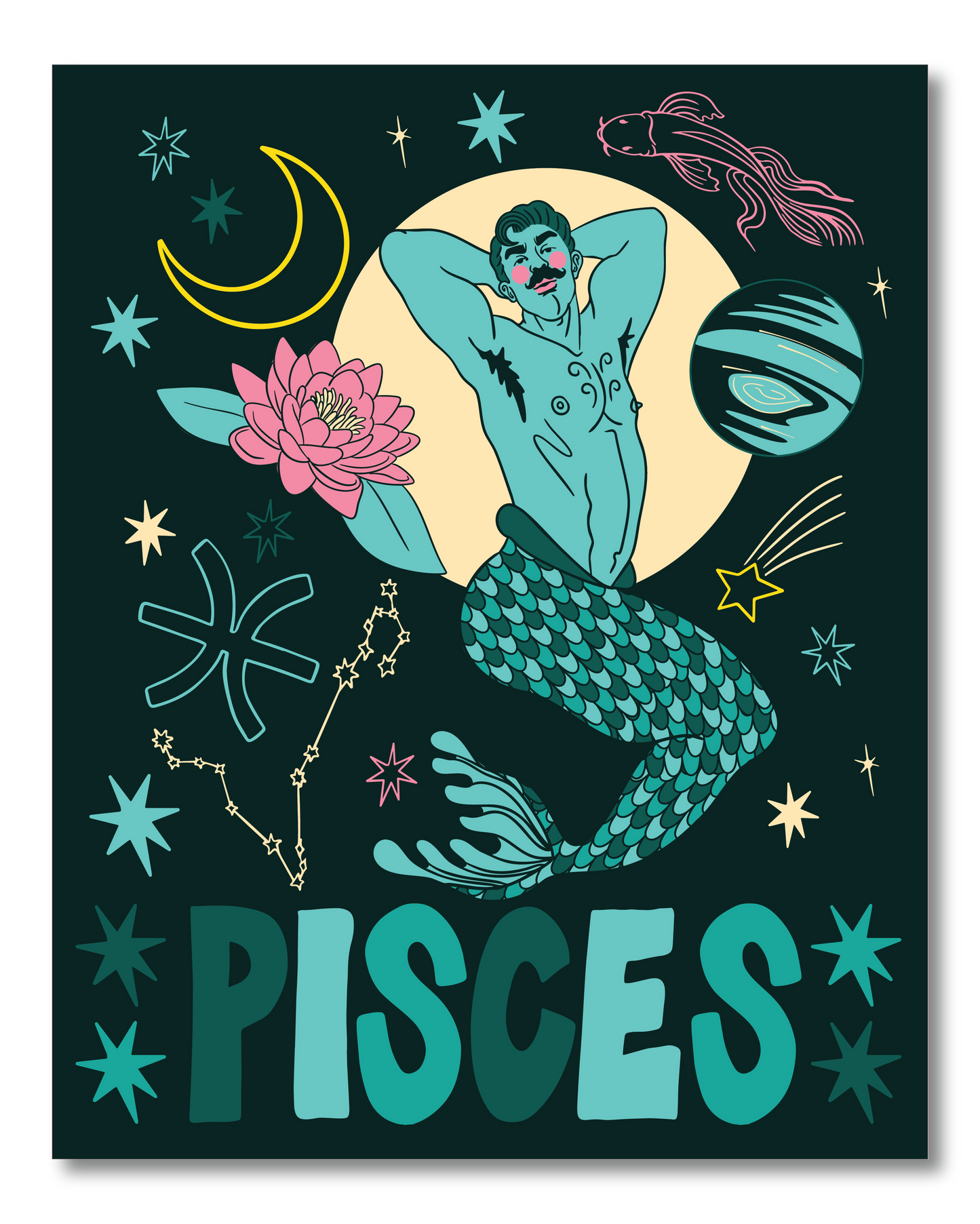 PISCES ZODIAC PRINT