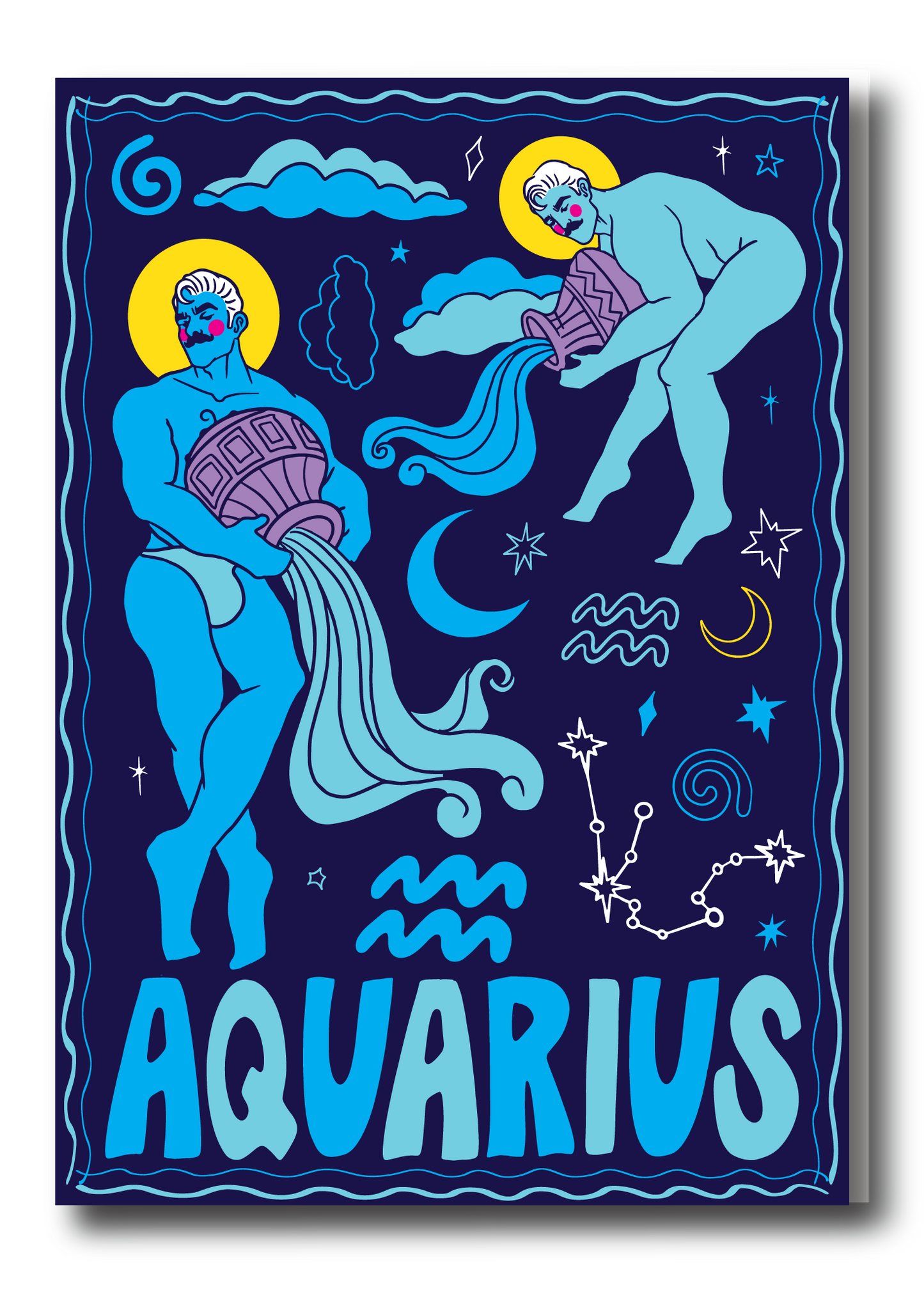 AQUARIUS ZODIAC GREETING CARD