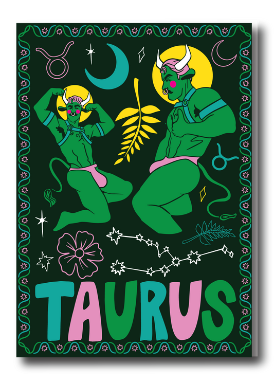 TAURUS ZODIAC GREETING CARD