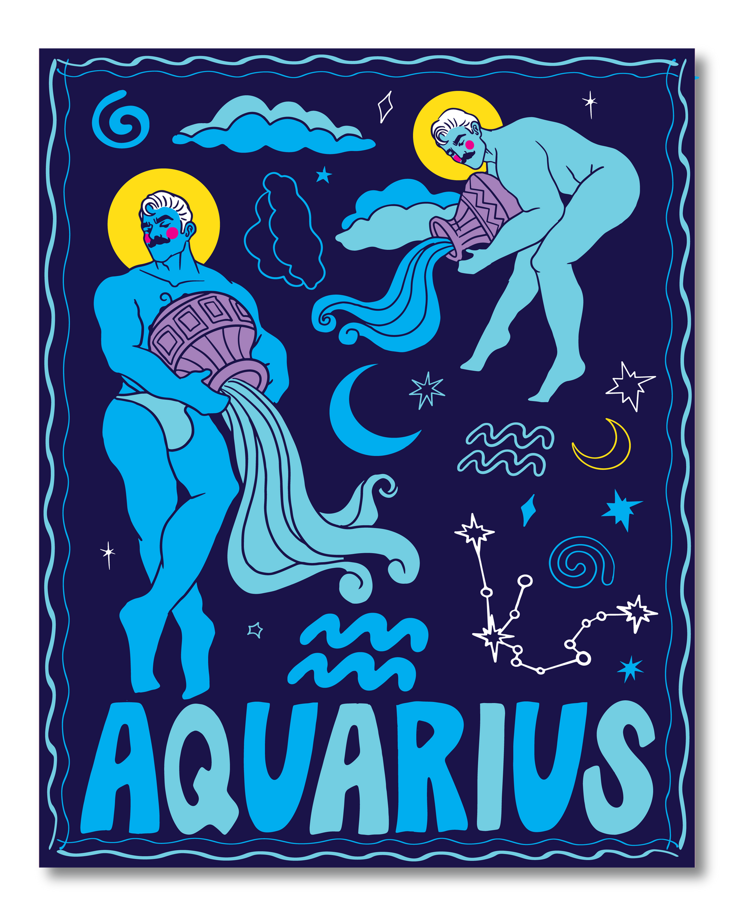 AQUARIUS ZODIAC PRINT