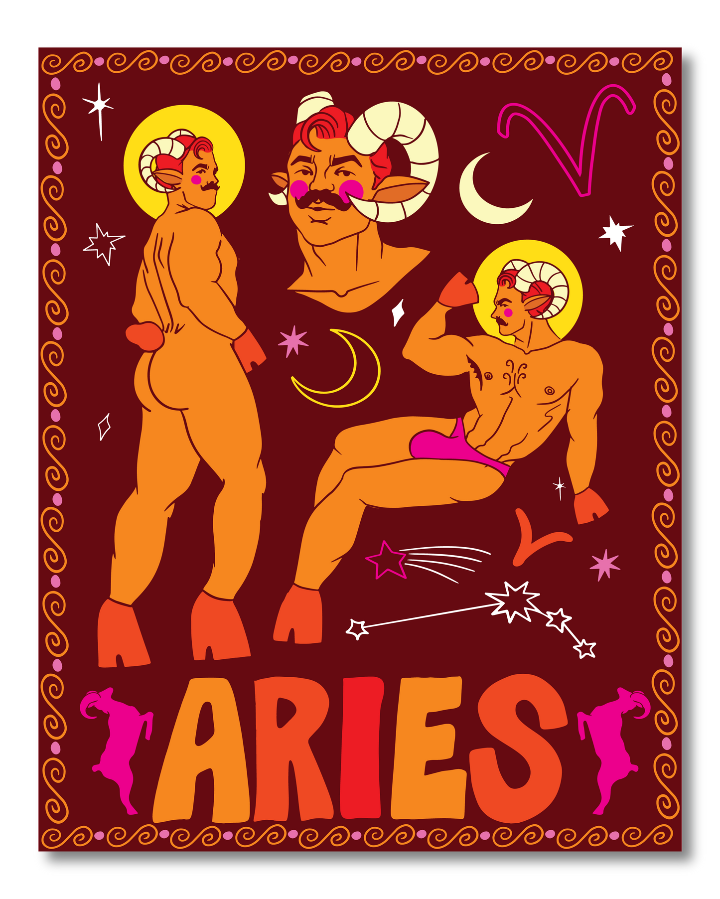 ARIES ZODIAC PRINT