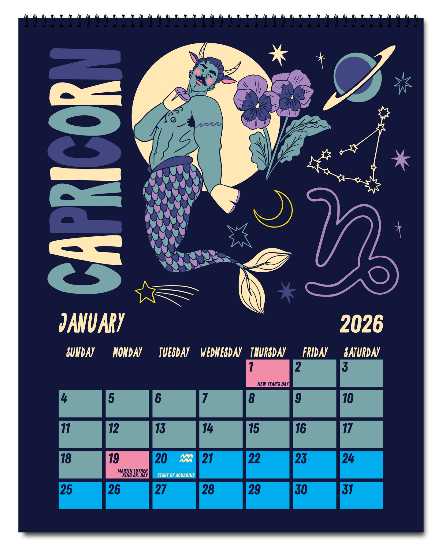 2026 ZODIAC PIN UP CALENDAR