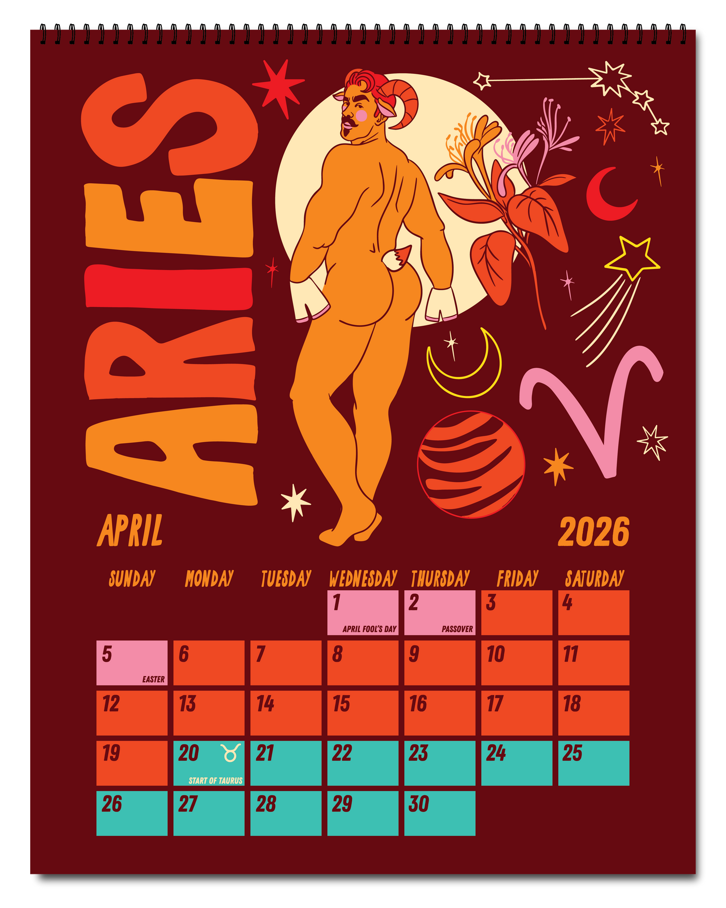 2026 ZODIAC PIN UP CALENDAR