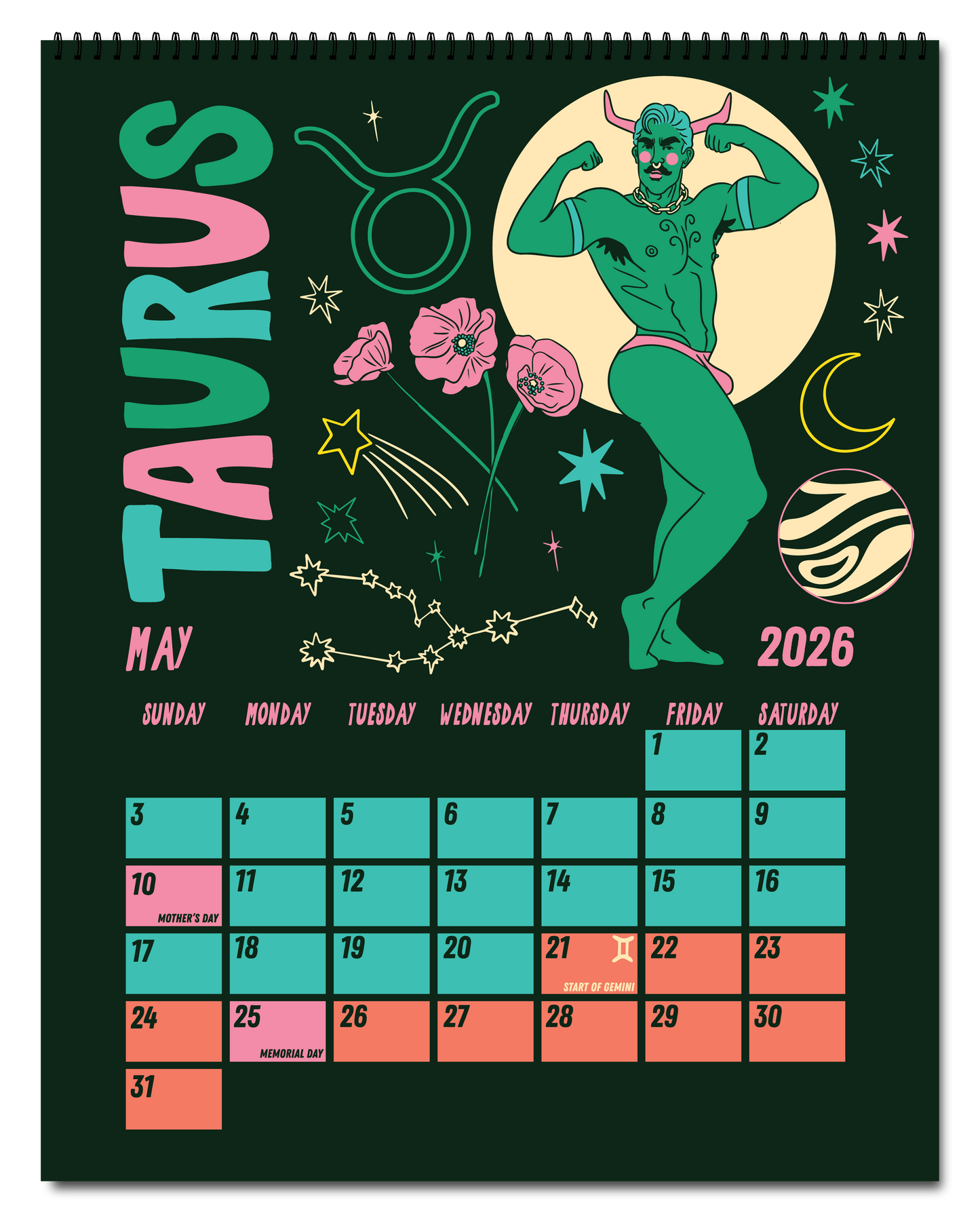 2026 ZODIAC PIN UP CALENDAR