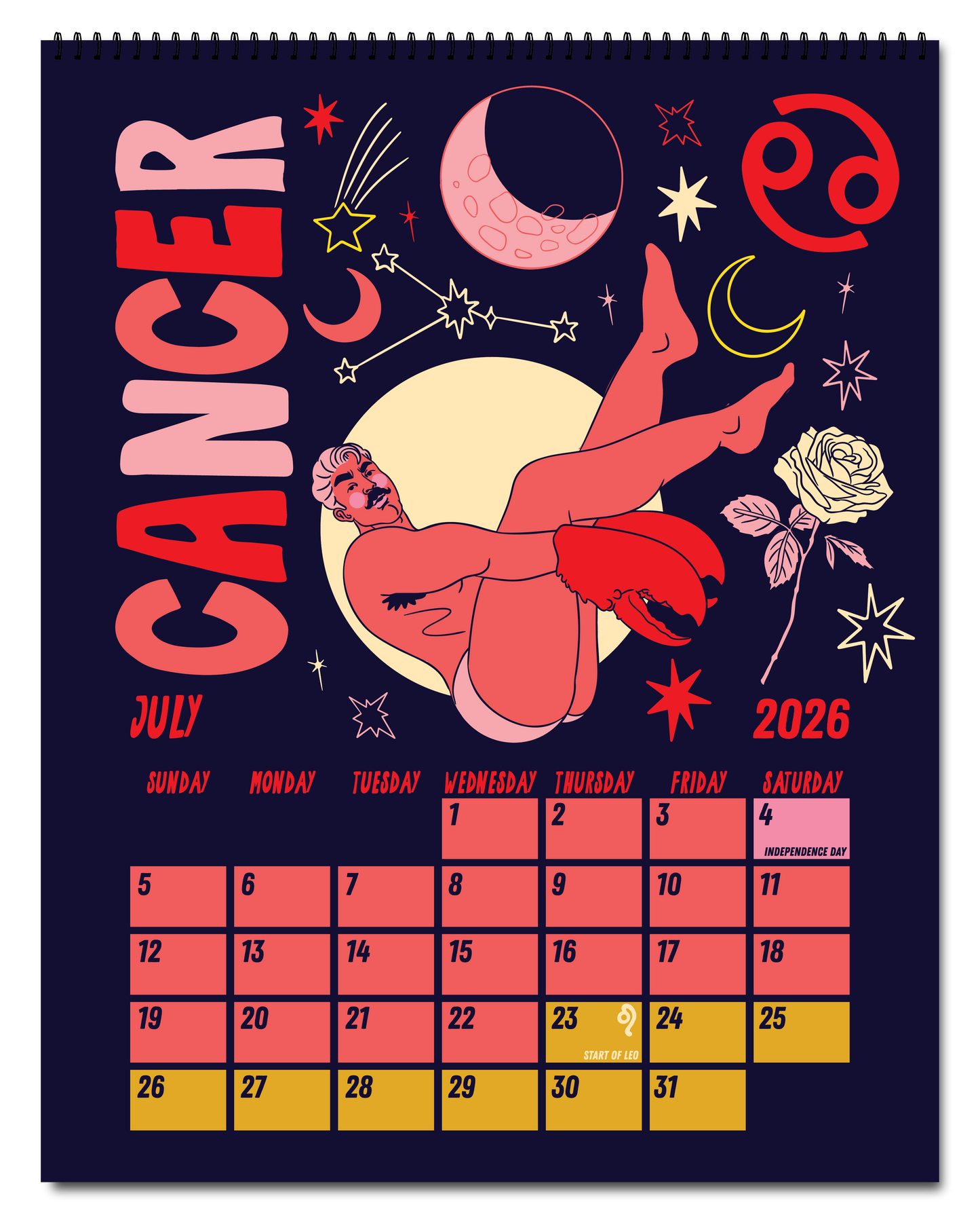 2026 ZODIAC PIN UP CALENDAR
