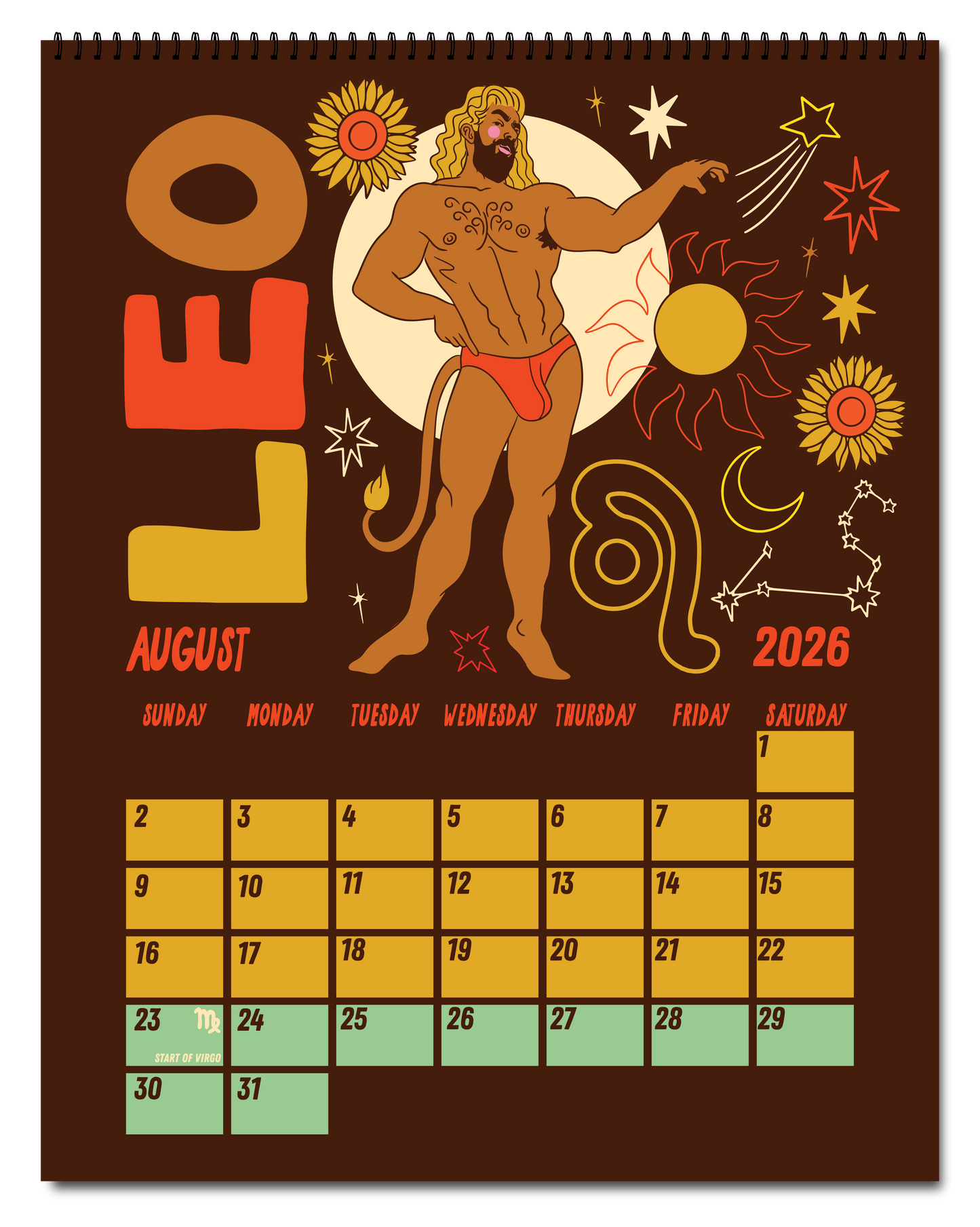2026 ZODIAC PIN UP CALENDAR