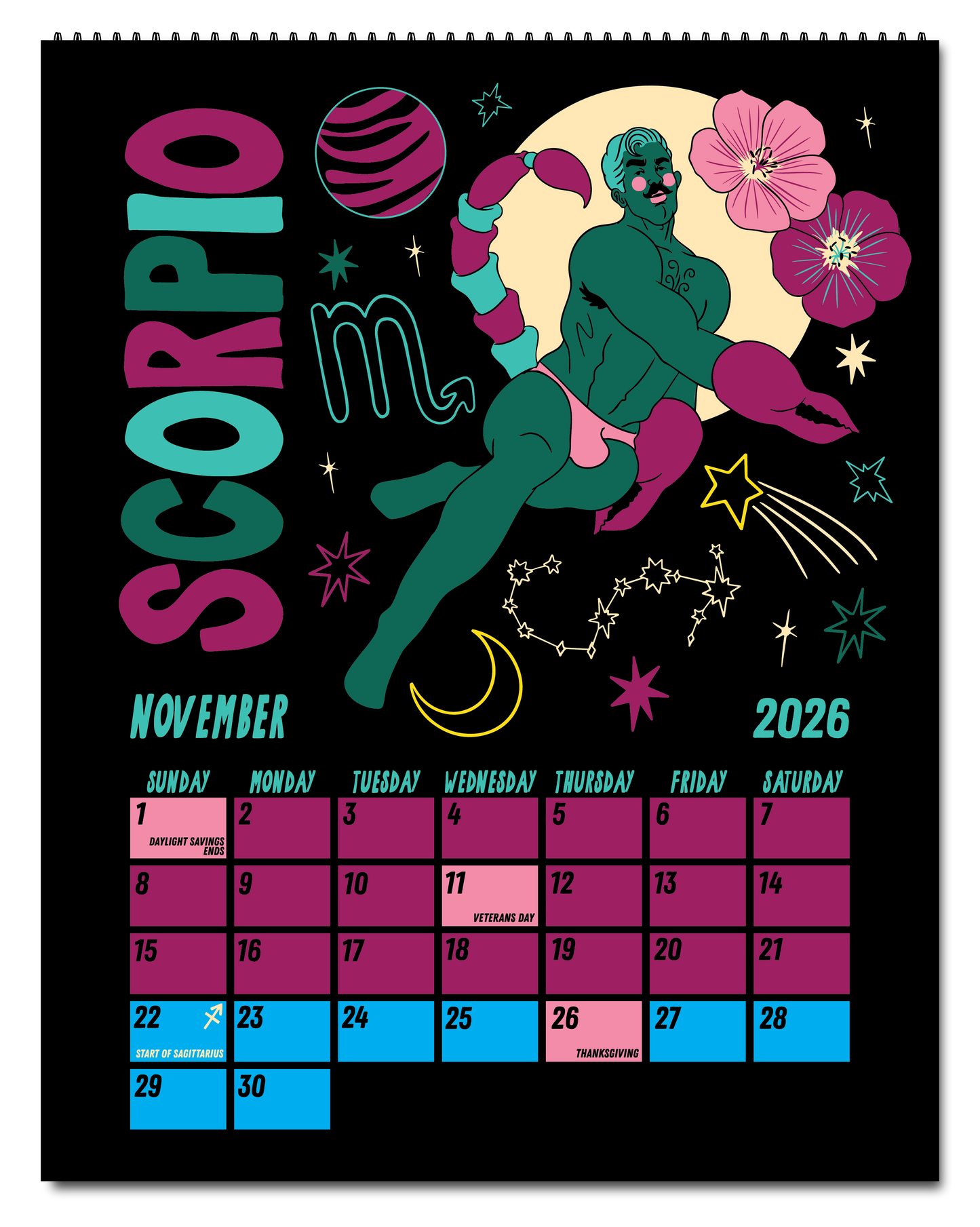 2026 ZODIAC PIN UP CALENDAR