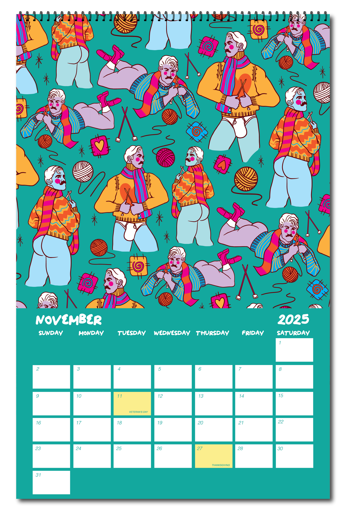 2025 PATTERN PARTY PIN UP CALENDAR