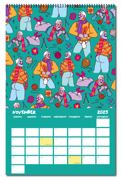 2025 PATTERN PARTY PIN UP CALENDAR