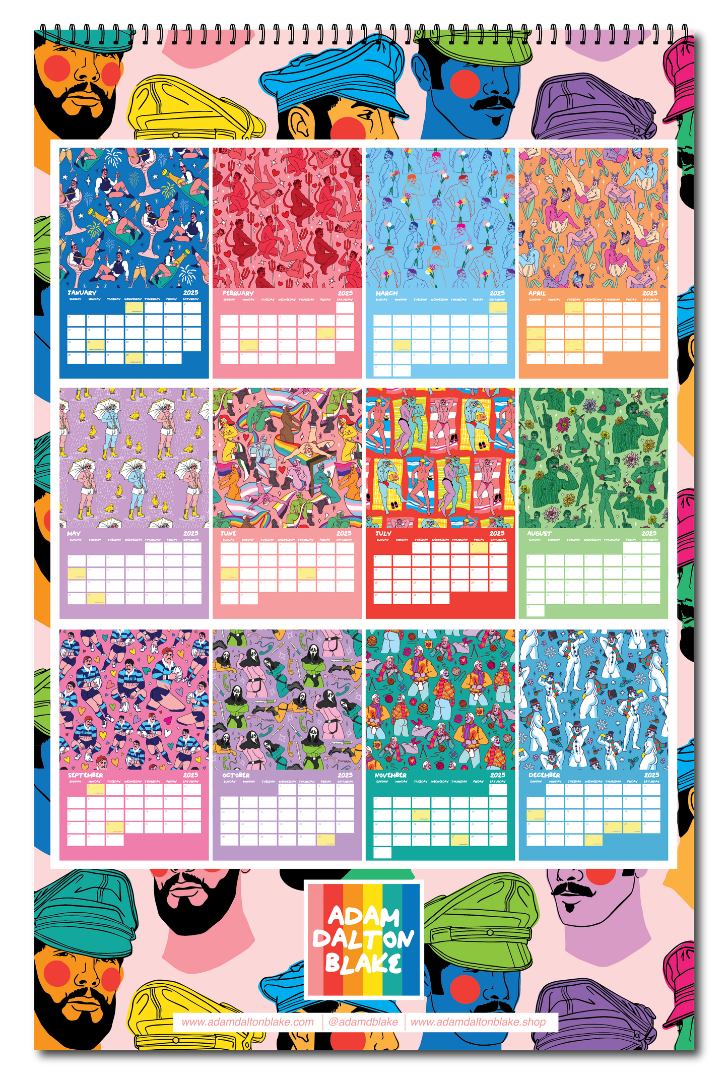 2025 PATTERN PARTY PIN UP CALENDAR