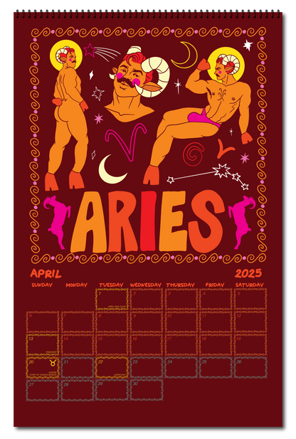 2025 ZODIAC PIN UP CALENDAR