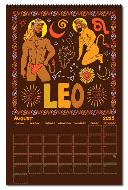 2025 ZODIAC PIN UP CALENDAR