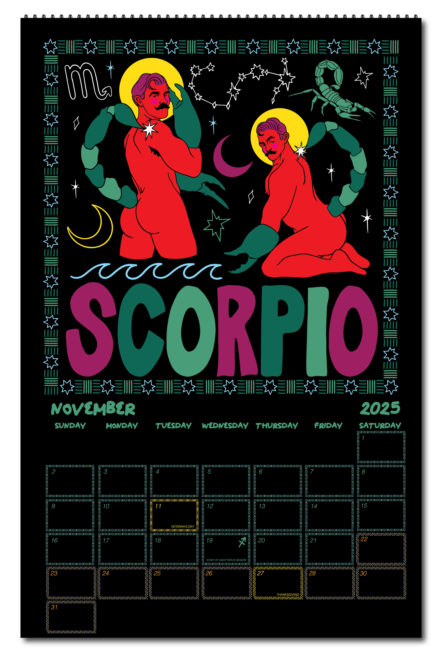 2025 ZODIAC PIN UP CALENDAR