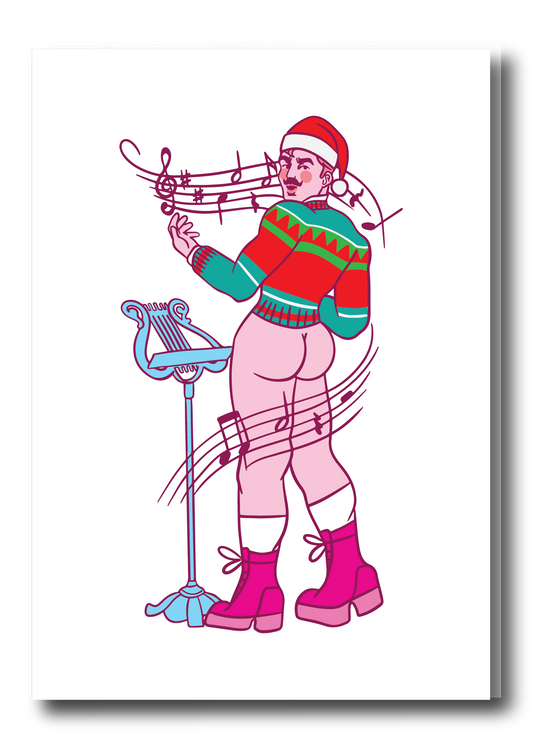 HOLIDAY PIN UP GREETING CARD - CAROLS