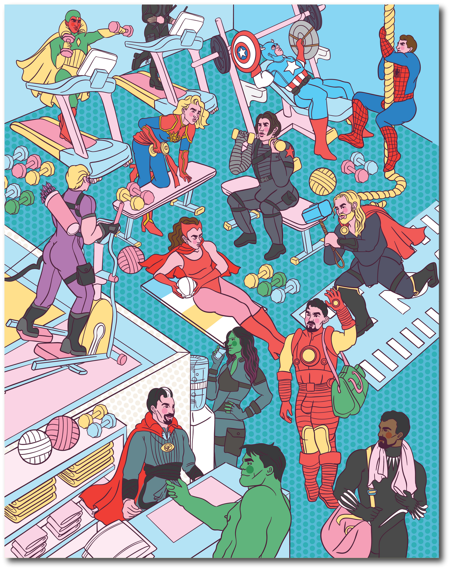 MARVEL GYM SCENE POSTER