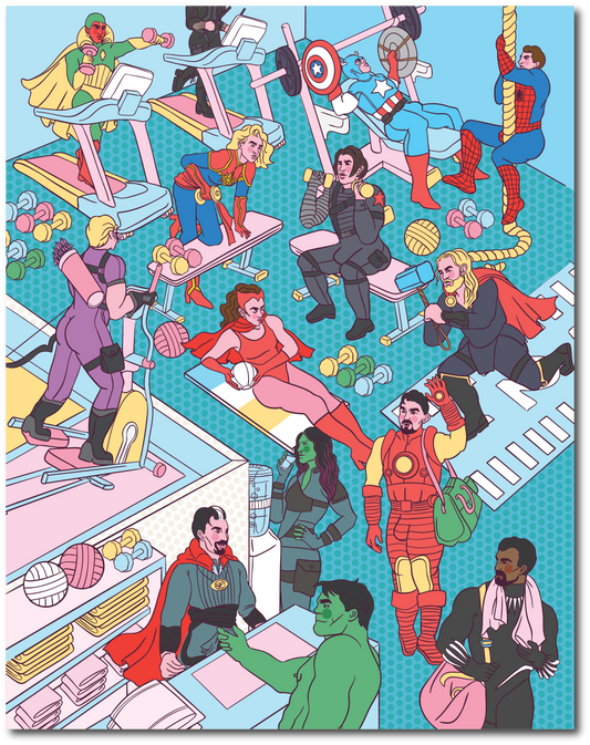 MARVEL GYM SCENE POSTER