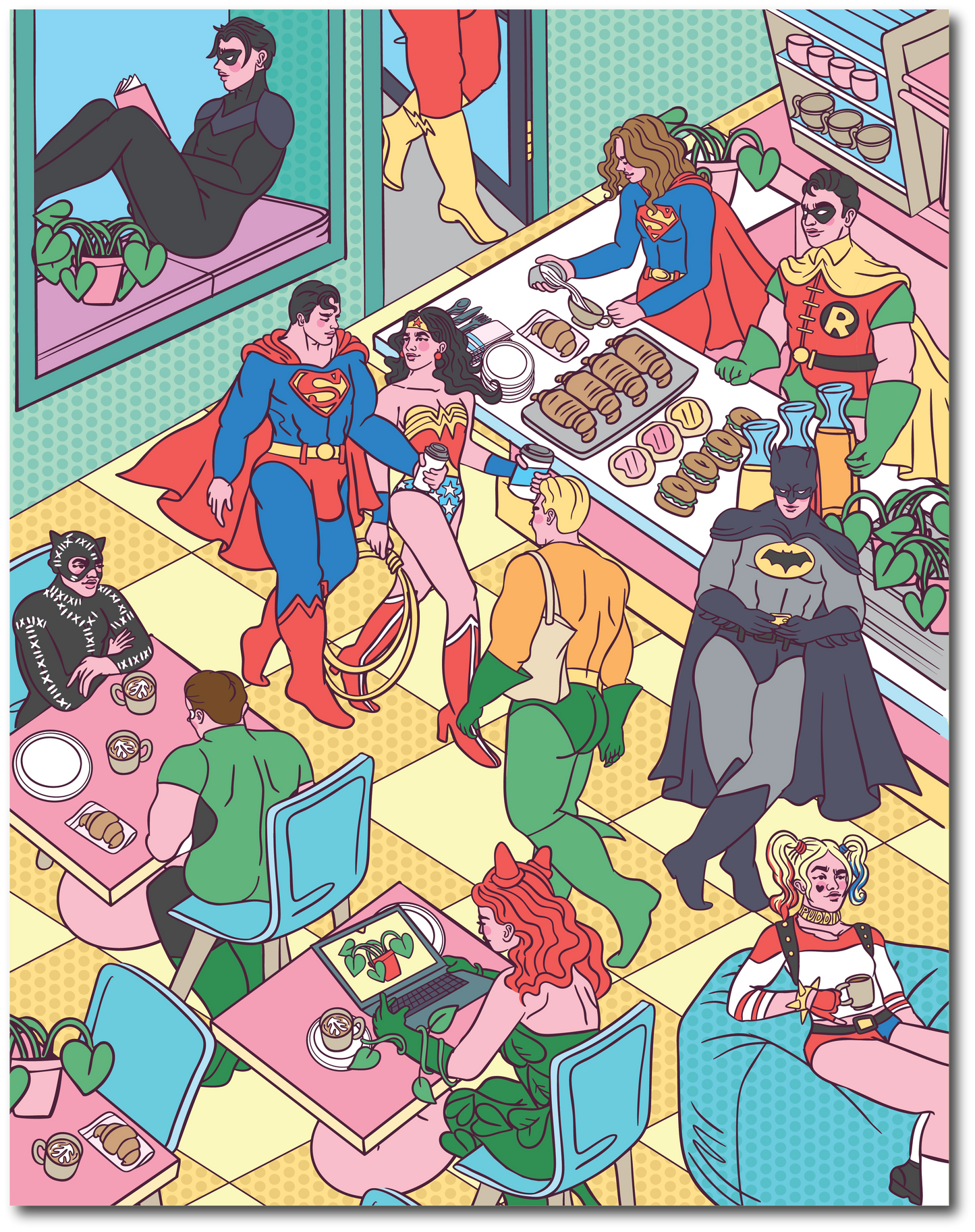 DC COFFEE SHOP SCENE POSTER