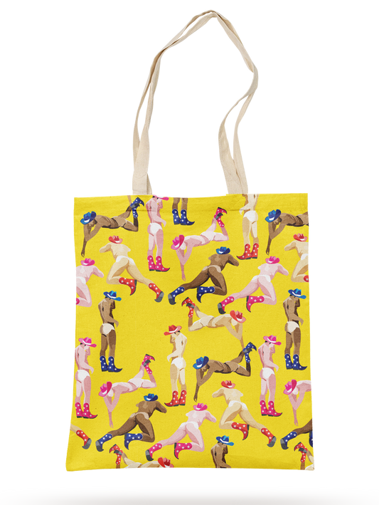 COWBOY BOOTY TOSS TOTE BAG