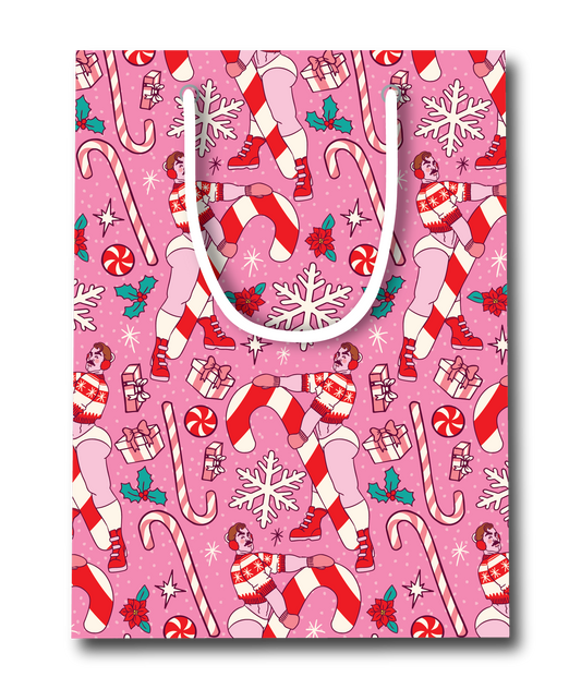 CANDY CANE TOSS HOLIDAY GIFT BAG