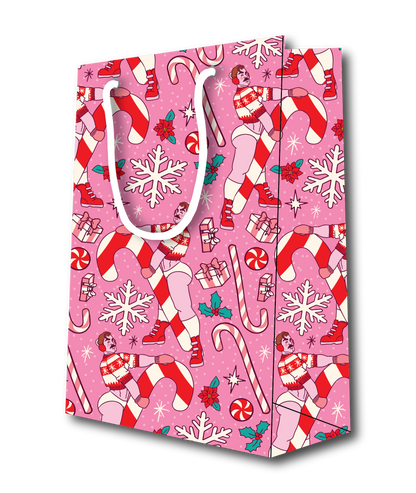 CANDY CANE TOSS HOLIDAY GIFT BAG