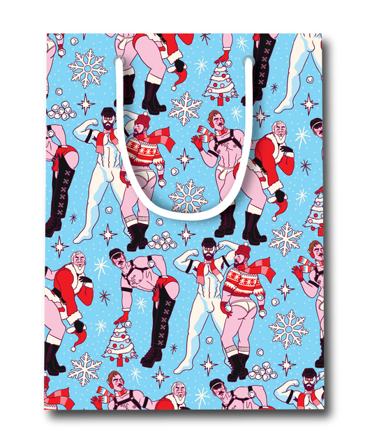 LEATHER TOSS HOLIDAY GIFT BAG