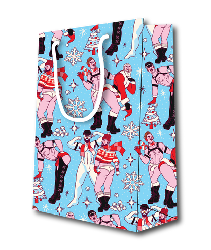 LEATHER TOSS HOLIDAY GIFT BAG