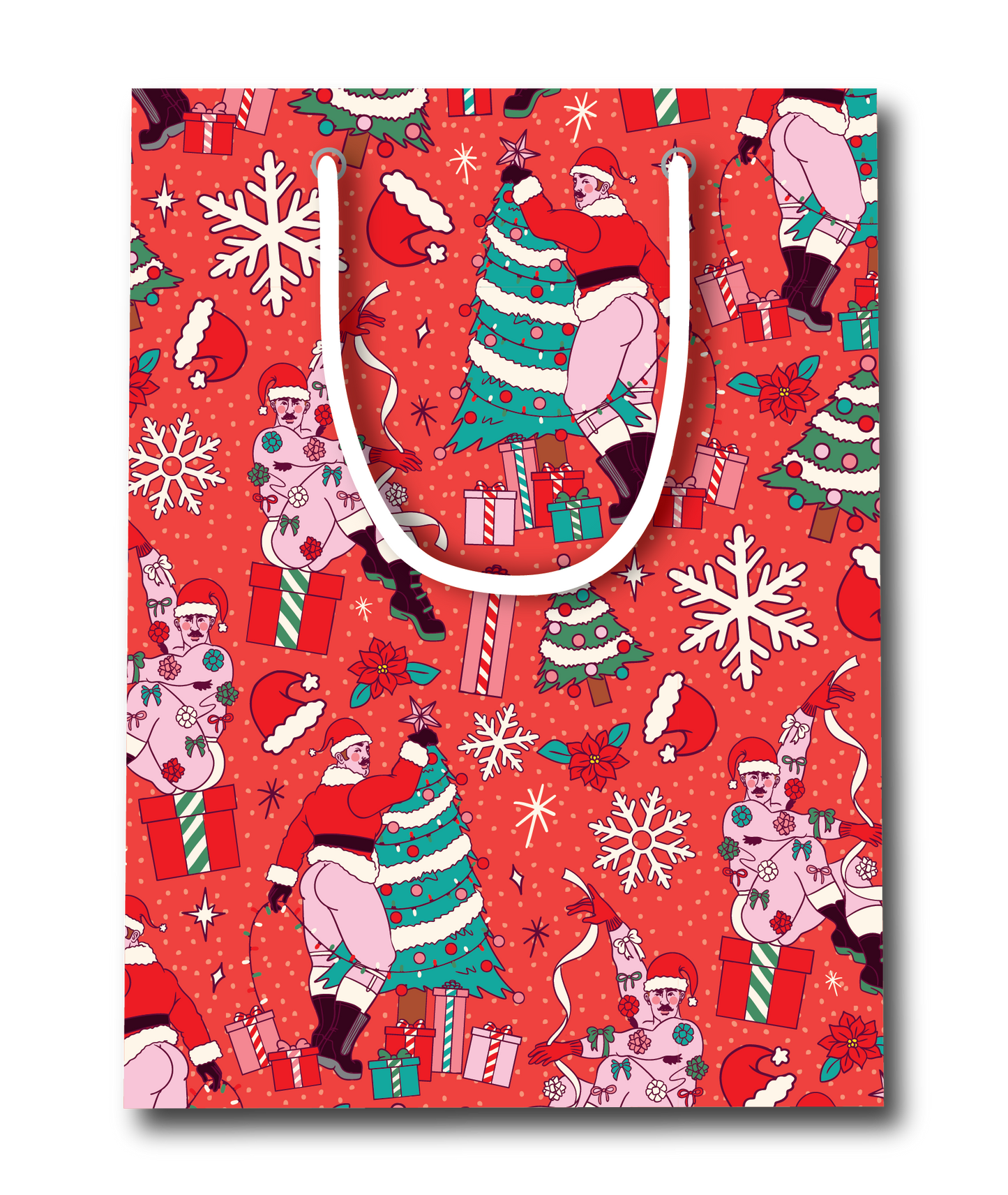 SANTA TOSS HOLIDAY GIFT BAG