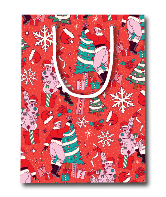 SANTA TOSS HOLIDAY GIFT BAG