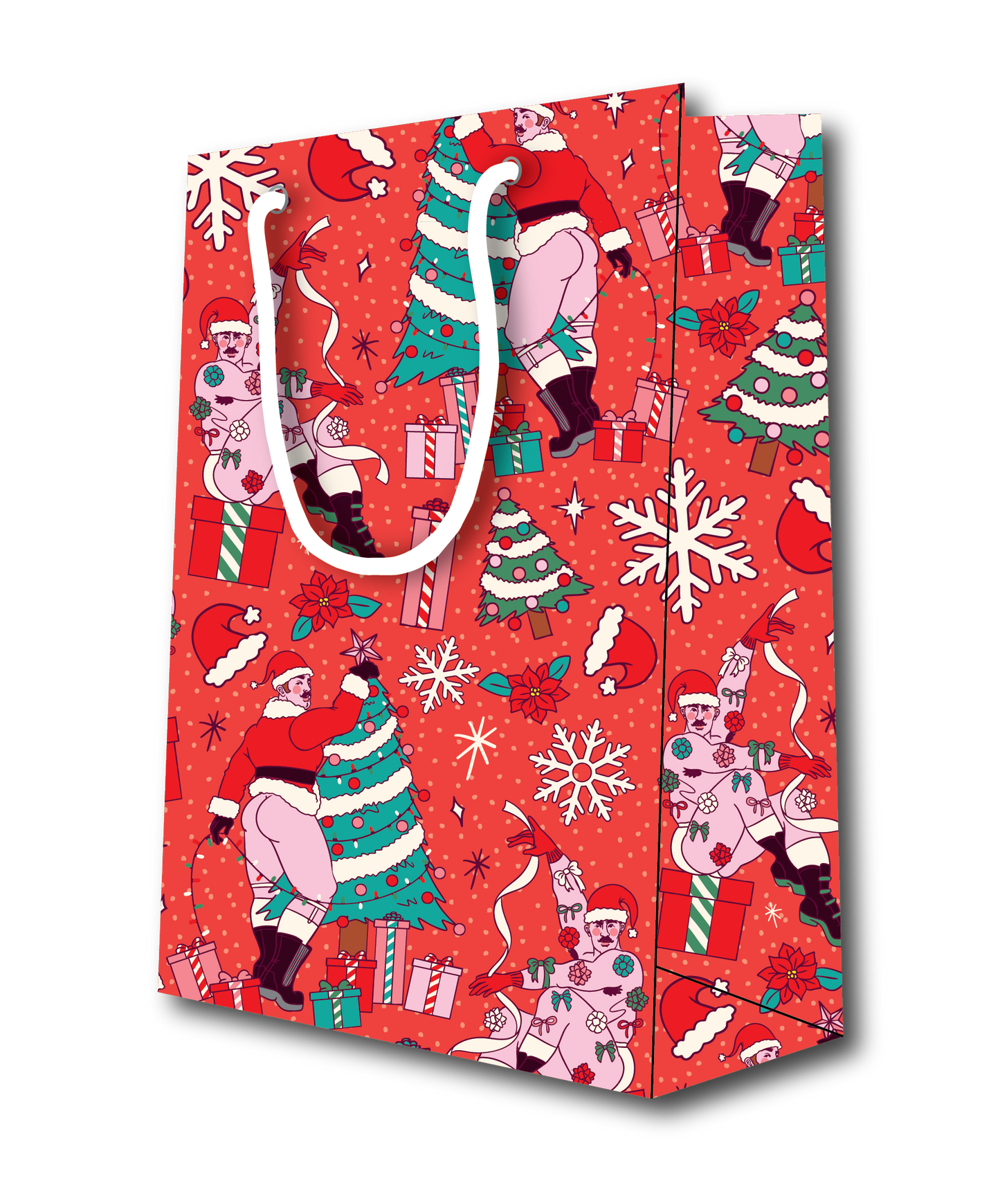 SANTA TOSS HOLIDAY GIFT BAG