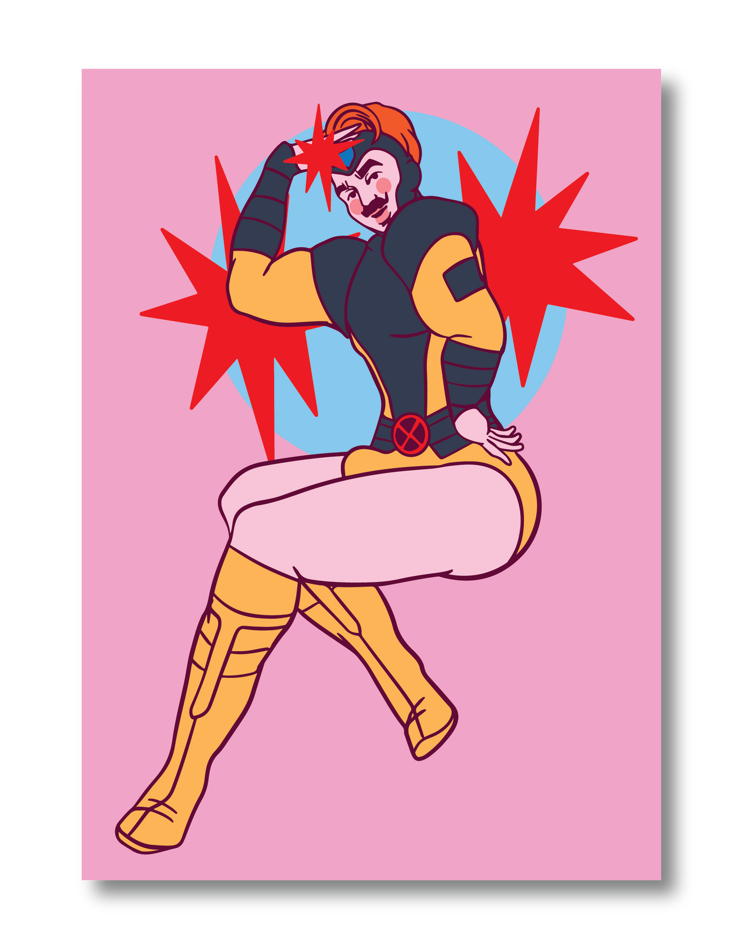 JEAN GREY PIN UP POSTCARD