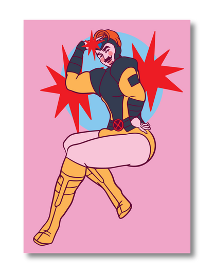 JEAN GREY PIN UP POSTCARD