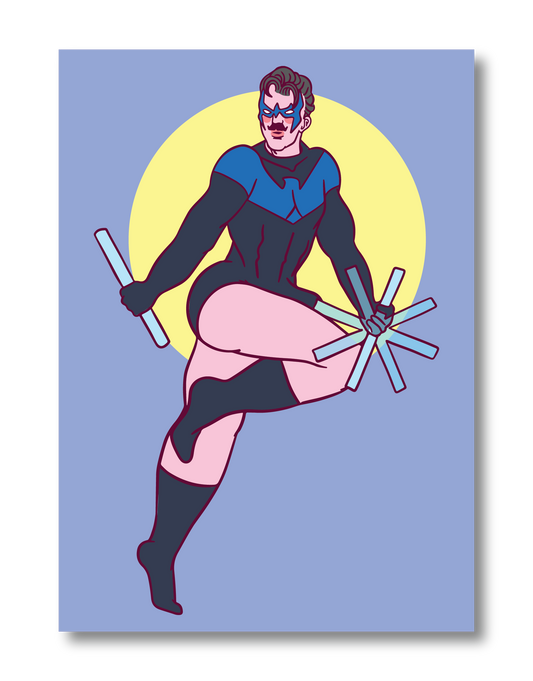 NIGHTWING PIN UP POSTCARD