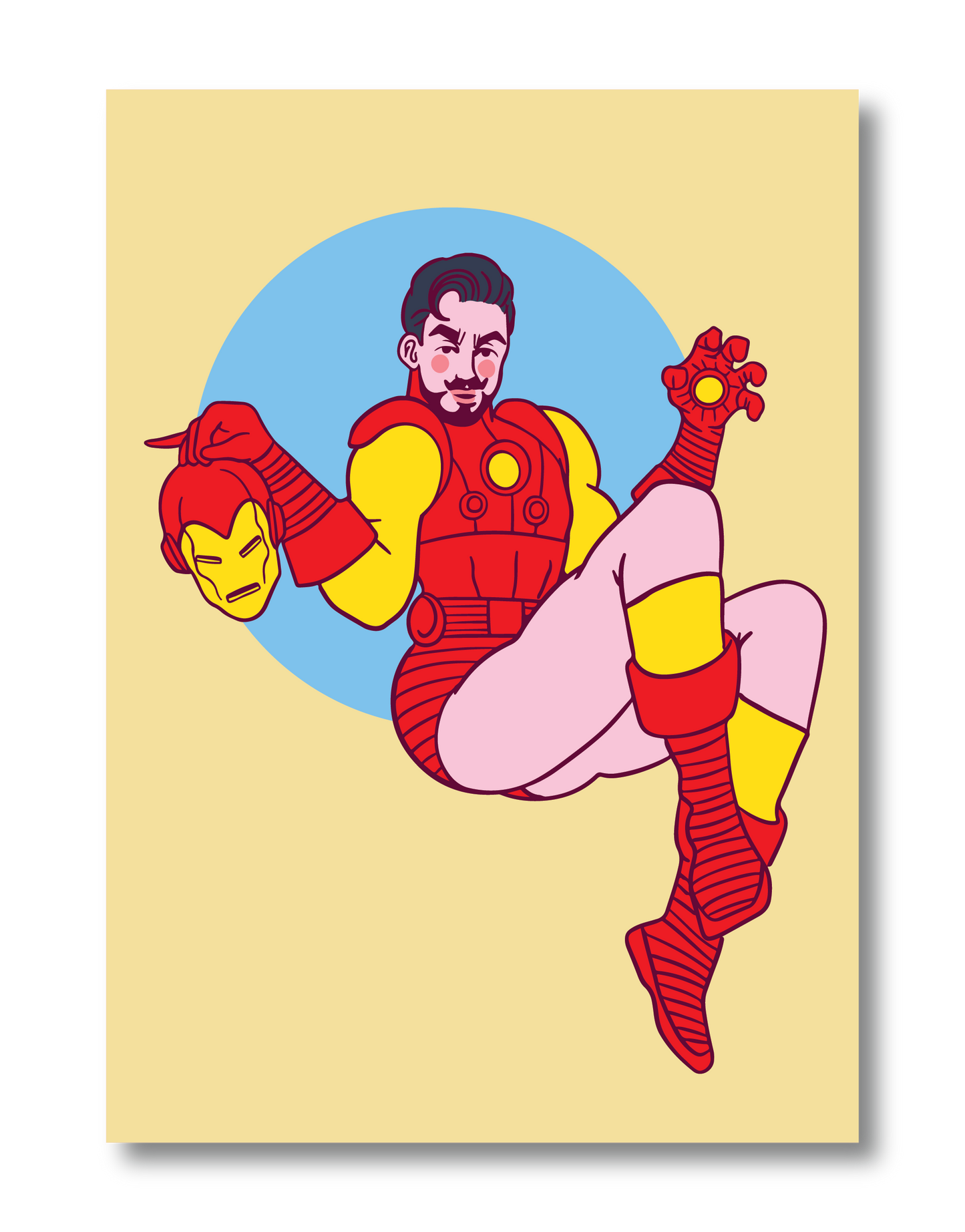 IRON MAN PIN UP POSTCARD