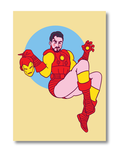 IRON MAN PIN UP POSTCARD