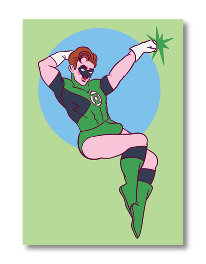 GREEN LANTERN PIN UP POSTCARD