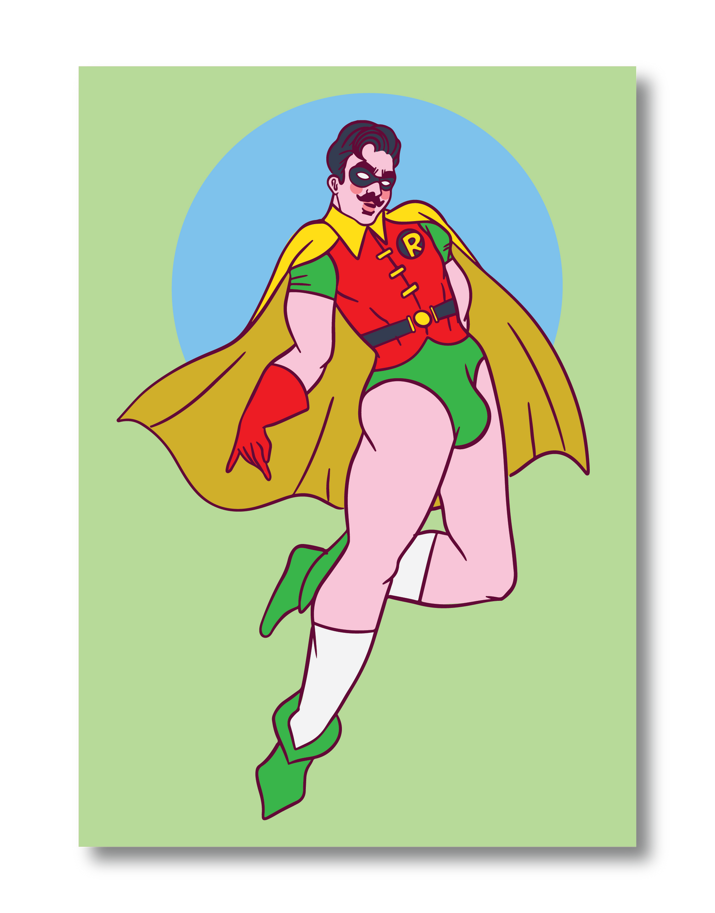 ROBIN PIN UP POSTCARD