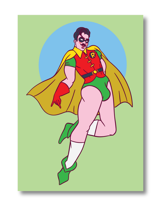 ROBIN PIN UP POSTCARD