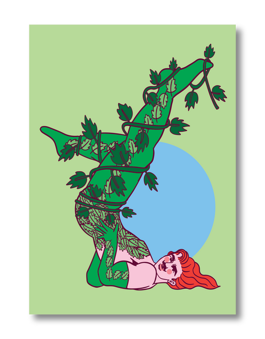 POISON IVY PIN UP POSTCARD